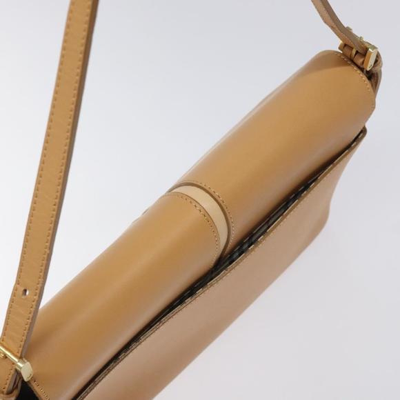 BURBERRY Shoulder Bag Leather Beige Gold Auth ep8012 - Picture 6 of 16